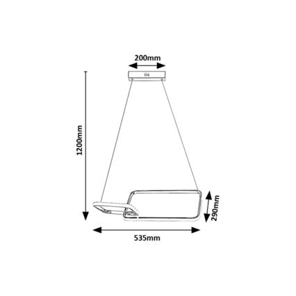 Rabalux - Lampadario a plafone LED LED/36W/230V 4000K