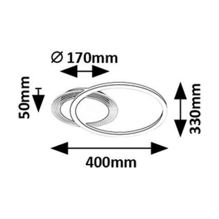Rabalux - Plafoniera a LED/24W/230V 3000K 33x40 cm