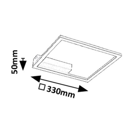 Rabalux - Plafonnier LED LED/24W/230V 3000K 33x33 cm