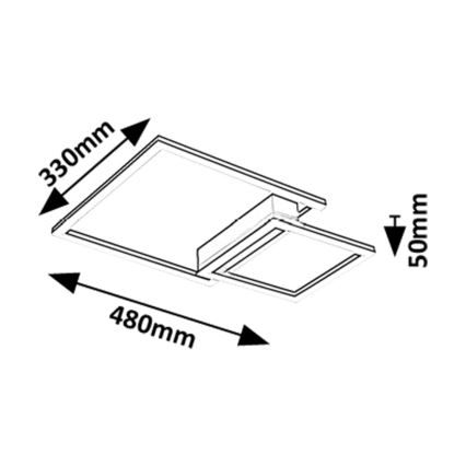 Rabalux - Plafonnier LED LED/24W/230V 3000K 33x48 cm