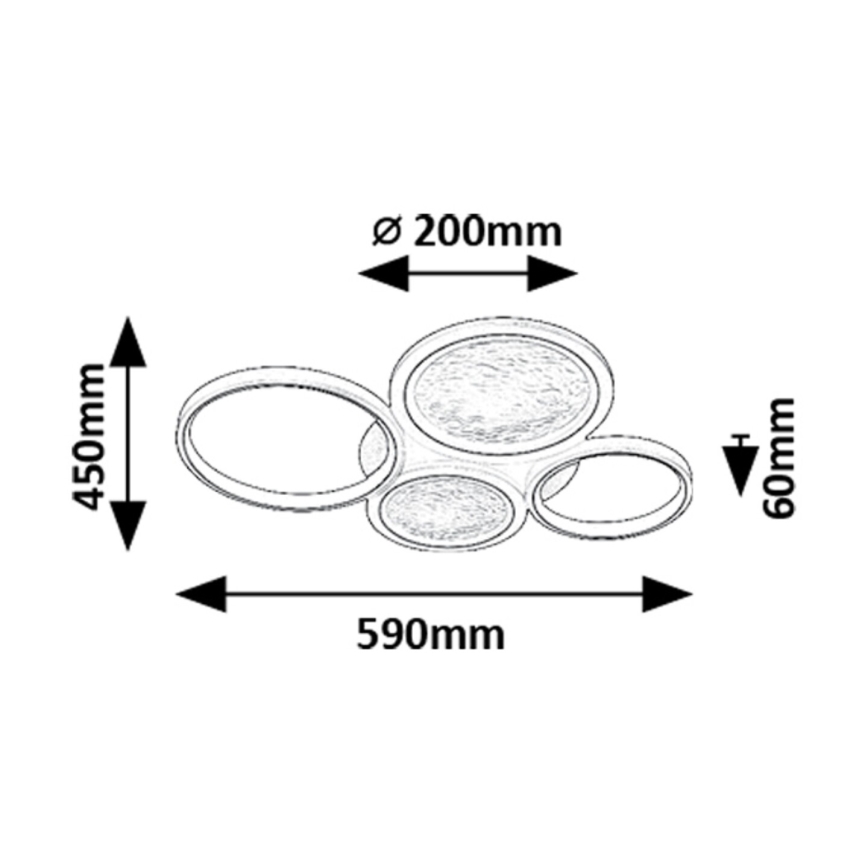 Rabalux - Plafoniera LED dimmerabile LED/40W/230V 3000-6500K + telecomando