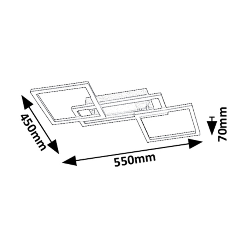 Rabalux - Plafoniera da soffitto LED dimmerabile LED/40W/230V 3000-6500K 45x55 cm + telecomando