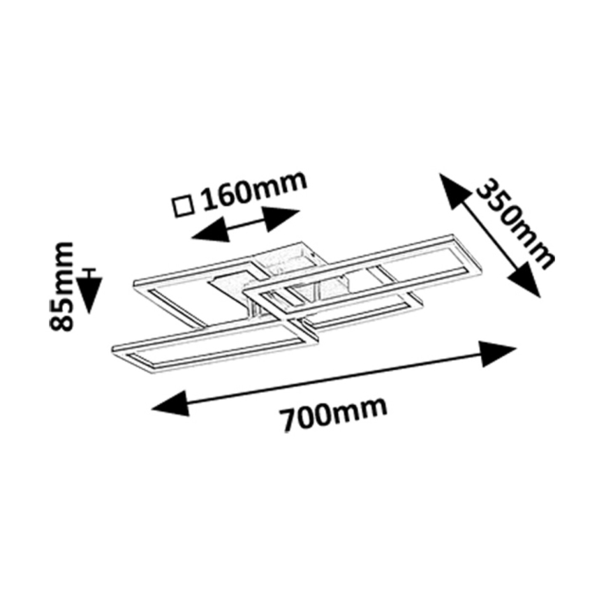 Rabalux - Plafoniera dimmerabile LED/40W/230V 3000-6500K 35x70 cm + telecomando