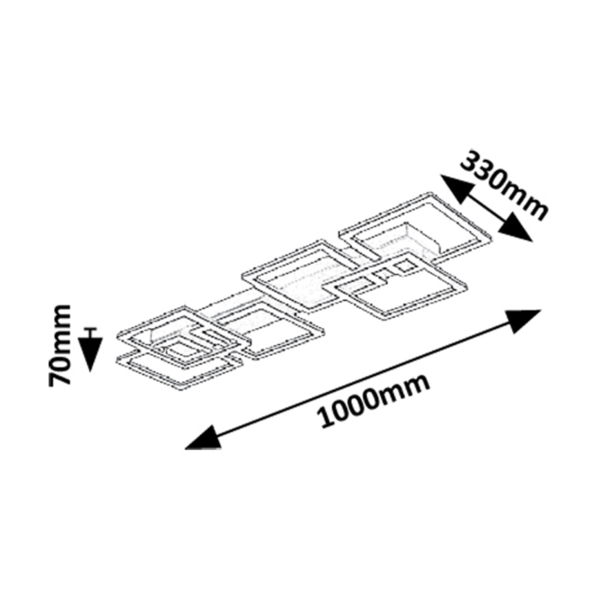 Rabalux - Plafonnier LED dimmable LED/40W/230V 3000-6500K 33x100 cm + télécommande