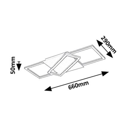 Rabalux - Plafoniera LED dimmerabile LED/40W/230V 3000-6500K 29x66 cm + telecomando incluso