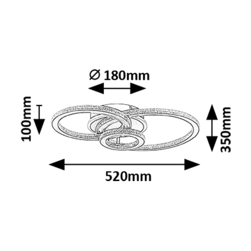 Rabalux - Plafoniera dimmerabile a LED 40W/230V 3000-6500K con telecomando 35x52 cm