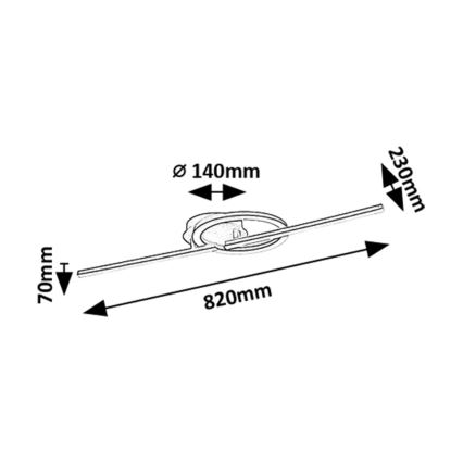 Rabalux - LED Plafonnier LED/24W/230V 4000K longueur 82 cm
