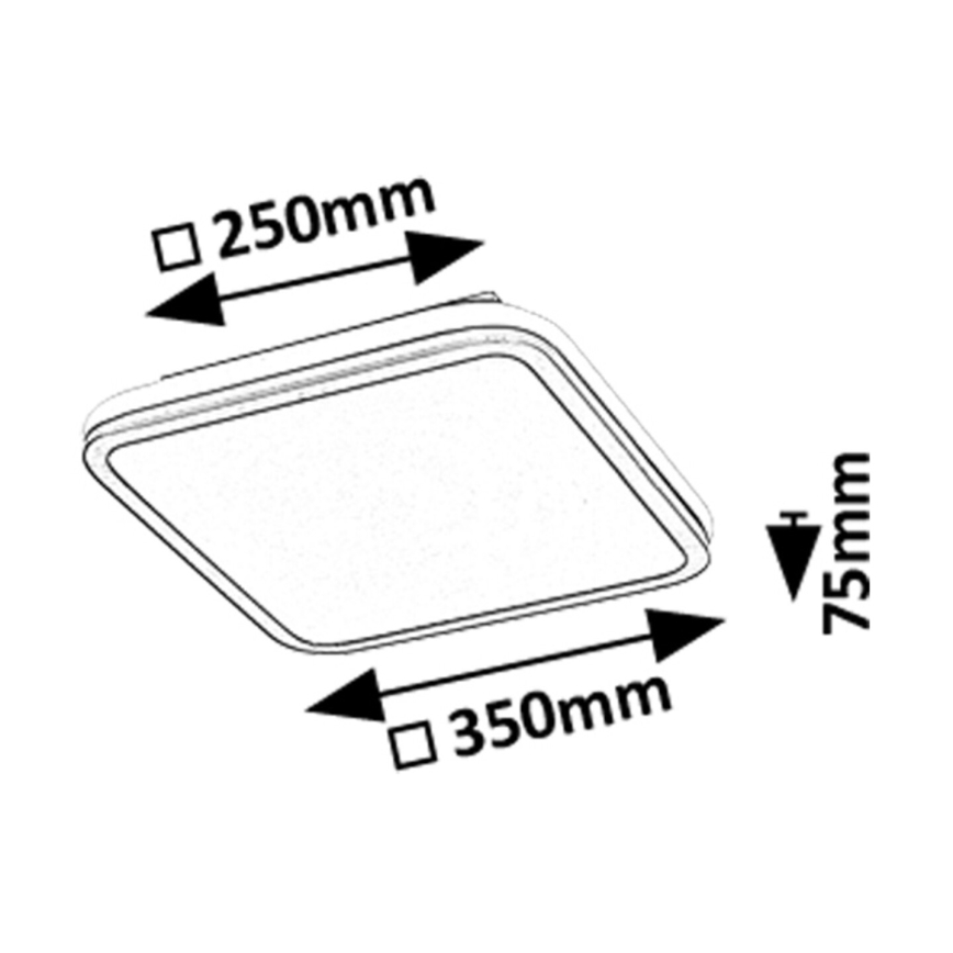 Rabalux - Plafoniera LED RGB dimmerabile LED/43W/230V 3000-6500K + telecomando