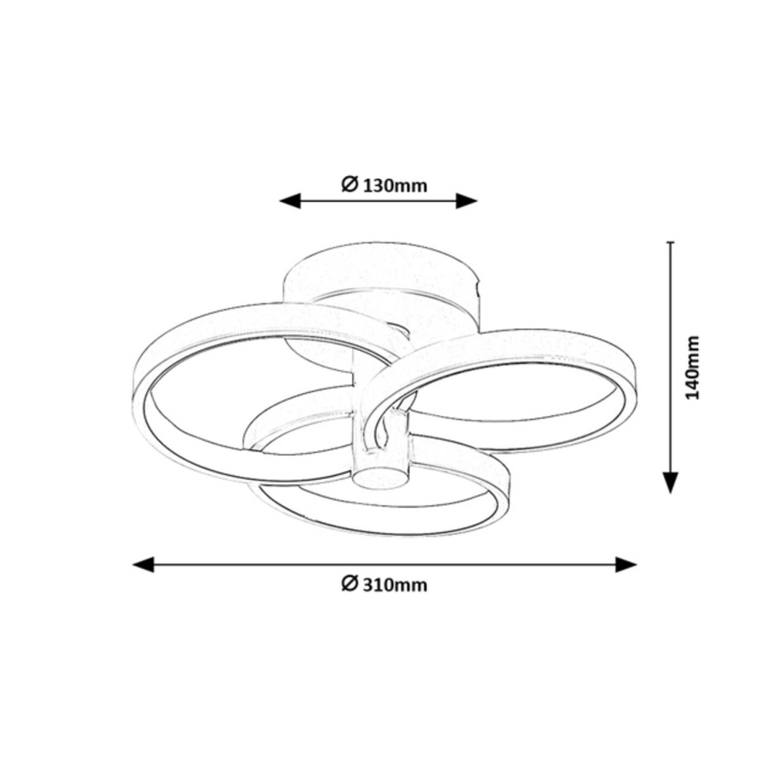 Rabalux - Plafonnier LED dimmable LED/32W/230V 3000-6500K Ø 31 cm beige + télécommande
