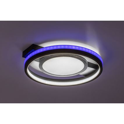 Rabalux - RGB-dimmbare LED-Deckenleuchte, 40 W, 230 V, 3000-6500 K, mit Fernbedienung, Ø 43 cm