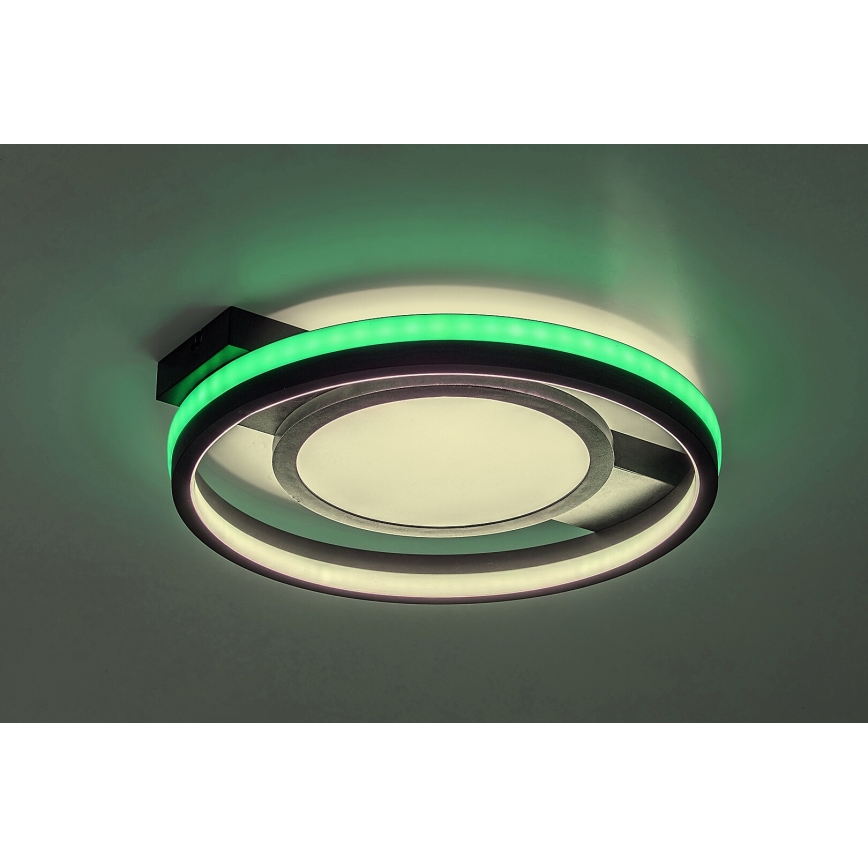 Rabalux - RGB-dimmbare LED-Deckenleuchte, 40 W, 230 V, 3000-6500 K, mit Fernbedienung, Ø 43 cm