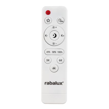 Rabalux - Dimmbare LED-Deckenleuchte LED/20W/230V 3000-6500K Ø 38,5 cm schwarz + Fernbedienung