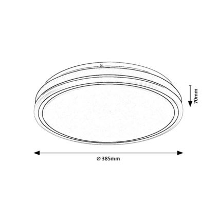 Rabalux - dimmbare LED-Deckenleuchte LED/23W/230V 3000–6500 K Ø 38,5 cm Weiß + Fernbedienung