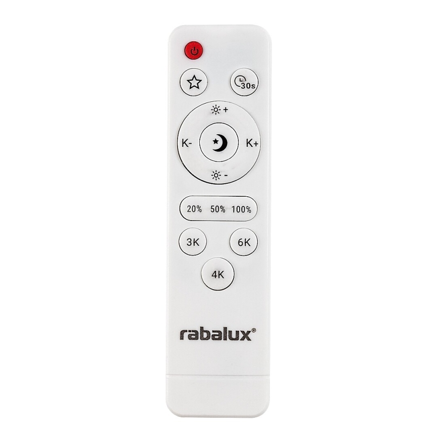 Rabalux - Plafonnier LED dimmable LED/23W/230V 3000-6500K Ø 38,5 cm blanc + télécommande