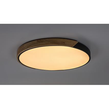 Rabalux - Plafoniera LED 42W/230V 3000/4000/6500K nero/rovere Ø 61 cm