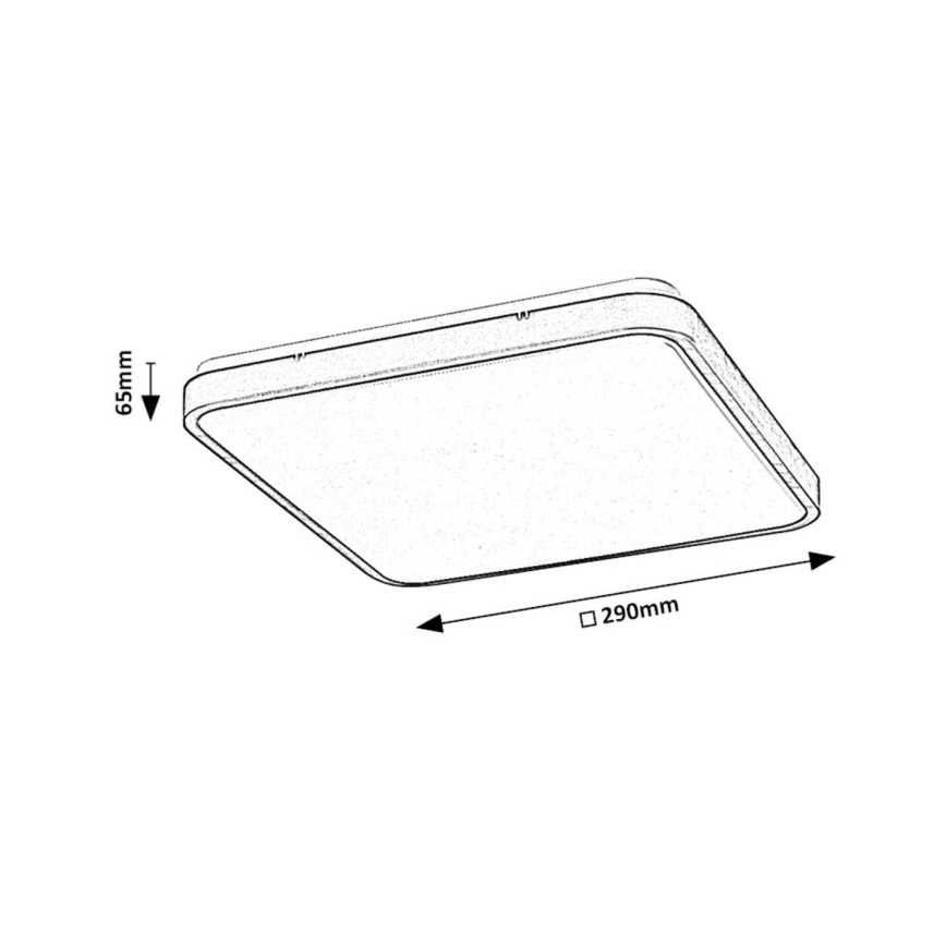 Rabalux - LED-Deckenleuchte für Badezimmer LED/24W/230V 3000/4000/6000K IP44 29x29 cm weiß