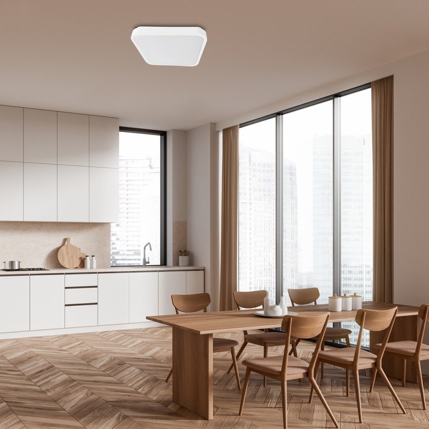 Rabalux - Plafoniera LED da bagno LED/36W/230V 3000/4000/6000K IP44 42x42 cm bianco
