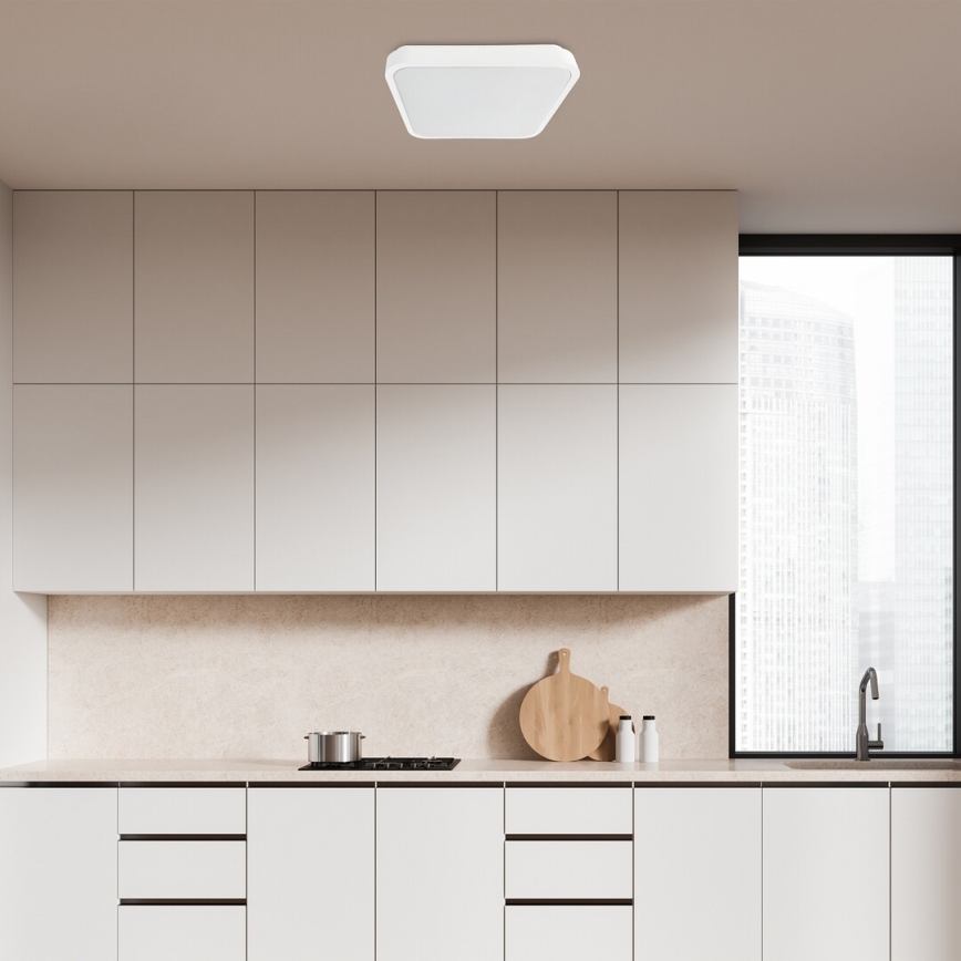 Rabalux - Plafoniera LED dimmerabile da bagno LED/36W/230V 3000-6000K IP44 42x42 cm bianco + telecomando