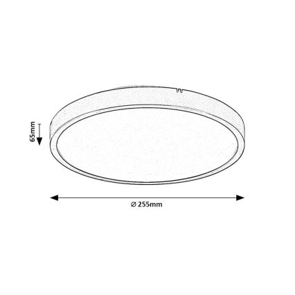 Rabalux - Plafoniera LED da bagno LED/12W/230V 3000/4000/6000K IP44 diametro 25,5 cm bianco