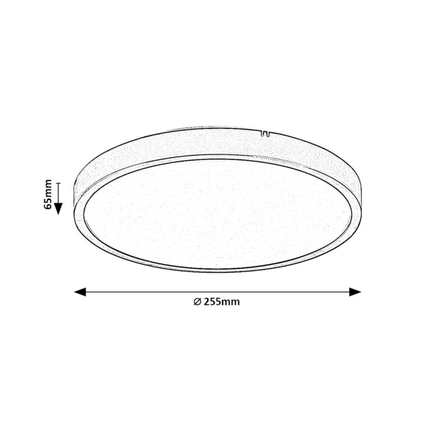 Rabalux - Plafoniera LED da bagno LED/12W/230V 3000/4000/6000K IP44 diametro 25,5 cm bianco