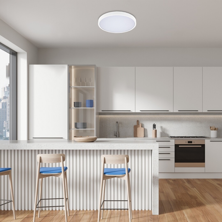 Rabalux - Plafonnier RGB à intensité variable salle de bain LED/36W/230V 3000-6000K Wi-Fi Tuya IP44 d. 42 cm blanc + Télécommande