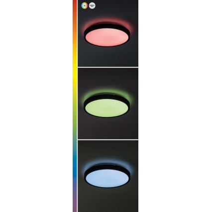 Rabalux - Plafonnier RGB à intensité variable salle de bain LED/36W/230V 3000-6000K Wi-Fi Tuya IP44 d. 42 cm blanc + Télécommande
