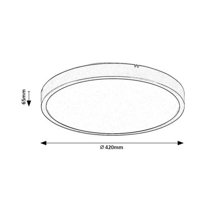 Rabalux - Plafonnier RGB à intensité variable salle de bain LED/36W/230V 3000-6000K Wi-Fi Tuya IP44 d. 42 cm blanc + Télécommande