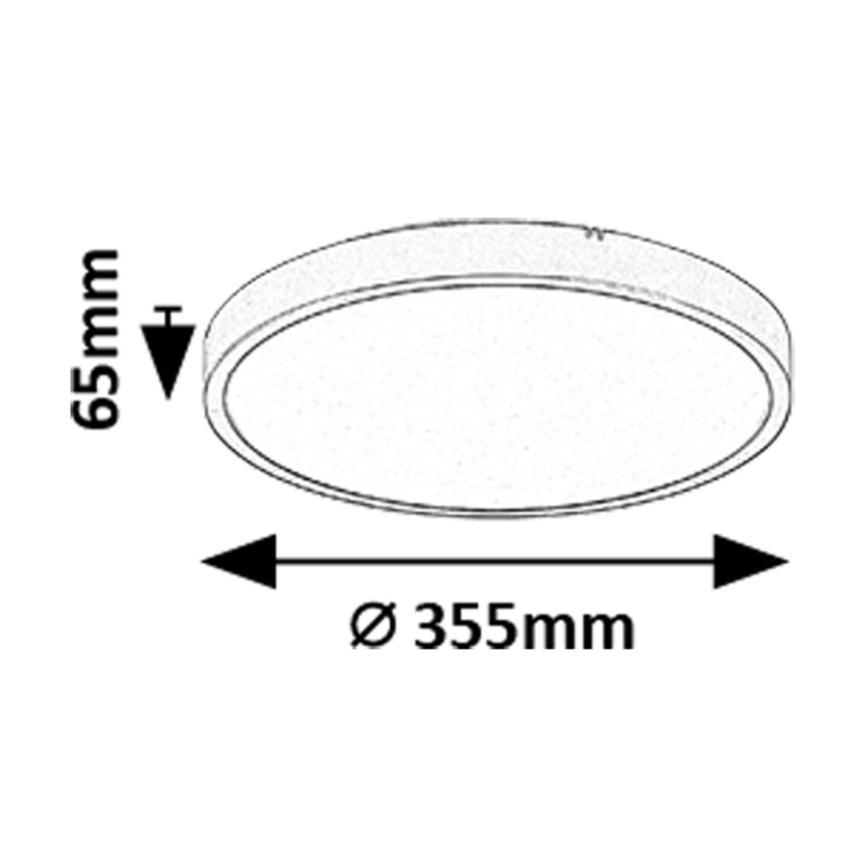 Rabalux - Plafoniera LED da bagno LED/24W/230V 3000/4000/6000K IP44 diametro 35,5 cm nero