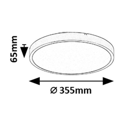 Rabalux - Plafoniera LED dimmerabile da bagno LED/24W/230V 3000-6000K IP44 diametro 35,5 cm nero + telecomando