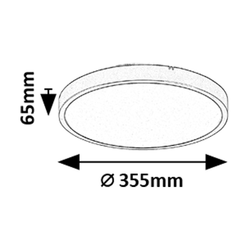 Rabalux - Plafoniera LED dimmerabile da bagno LED/24W/230V 3000-6000K IP44 diametro 35,5 cm nero + telecomando