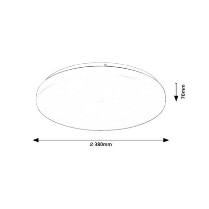 Rabalux - Dimmbare LED-Deckenleuchte LED/34W/230V 3000-6500K Ø 38 cm + Fernbedienung