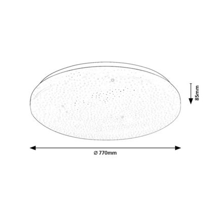Rabalux - Plafonnier LED dimmable LED/80W/230V 3000-6500K Ø 77 cm + télécommande