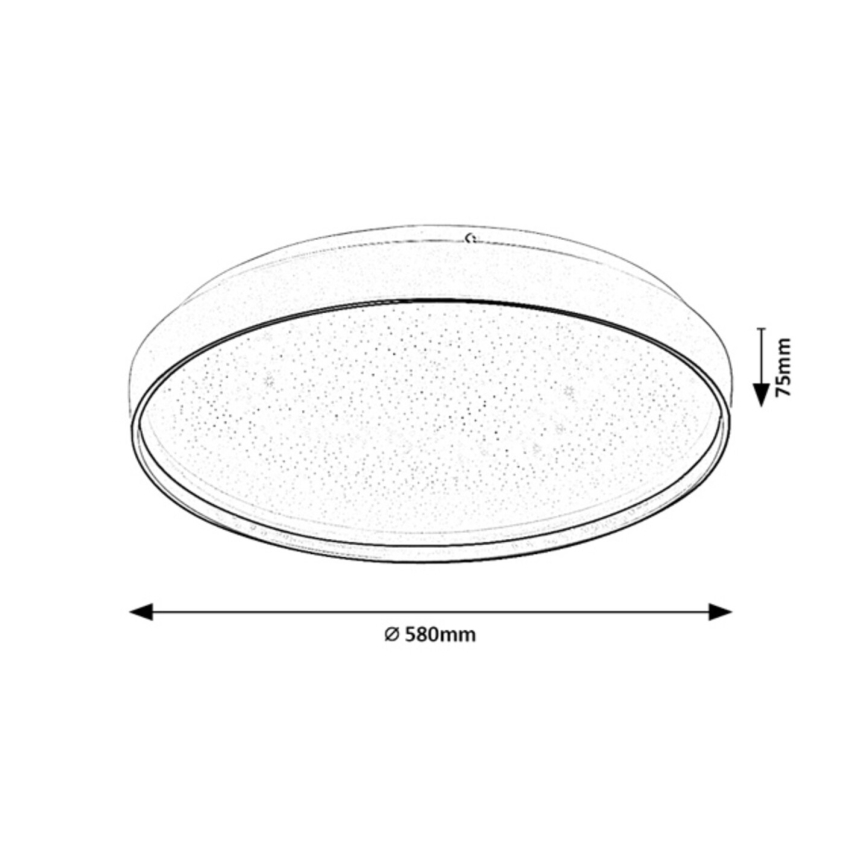 Rabalux - LED-dimmbare Deckenleuchte LED/60W/230V 3000-6500K Ø 58 cm + Fernbedienung