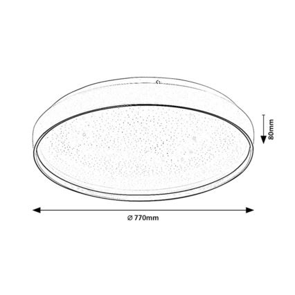 Rabalux - Plafoniera LED dimmerabile LED/80W/230V 3000-6500K Ø 77 cm + telecomando