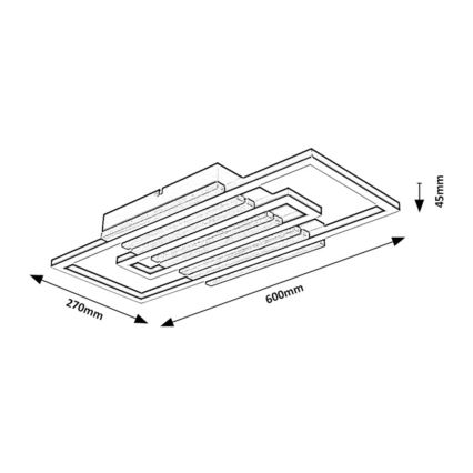 Rabalux - LED-Deckenleuchte LED/28W/230V 3000/4500/6000K