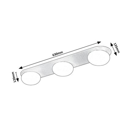 Rabalux - Lampada da soffitto 3xG9/25W/230V 63x13,5 cm