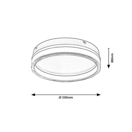 Rabalux - Plafoniera LED dimmerabile 18W/230V 3000–6500K Ø 33 cm + telecomando