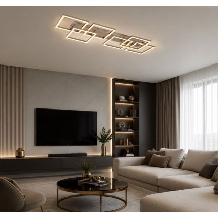Rabalux - dimmbare LED-Deckenleuchte LED/40W/230V 3000-6500K 33x100 cm goldfarben + Fernbedienung