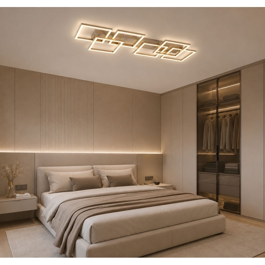 Rabalux - Plafonnier LED dimmable LED/40W/230V 3000-6500K 33x100 cm doré + télécommande