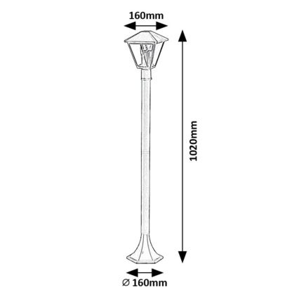 Rabalux - Lampada da esterno 1xE27/40W/230V IP44
