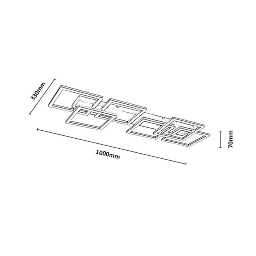 Rabalux - Dimmbare LED-Deckenleuchte LED/40W/230V 3000-6500K 33x100 cm beige + Fernbedienung