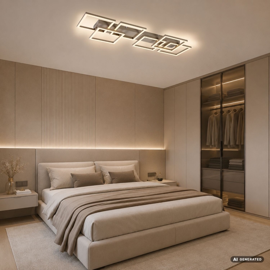Rabalux - Plafonnier LED dimmable LED/40W/230V 3000-6500K 33x100 cm beige + télécommande
