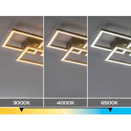 Rabalux - Plafonnier LED dimmable LED/40W/230V 3000-6500K 33x100 cm beige + télécommande