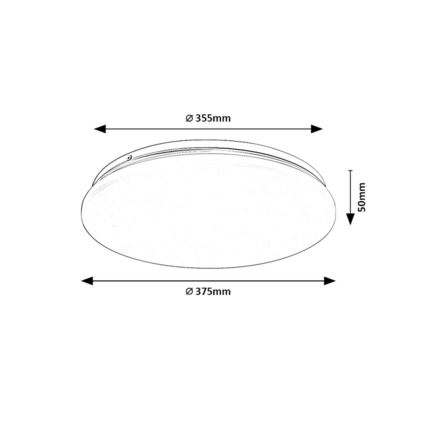 Rabalux - Plafonnier LED, 24 W, 230 V, 4000 K, Ø 37,5 cm