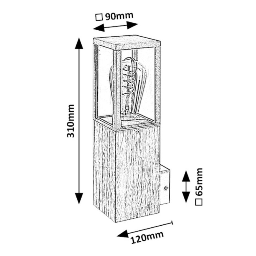 Rabalux - Lampada da parete esterna 1xE27/60W/230V IP44