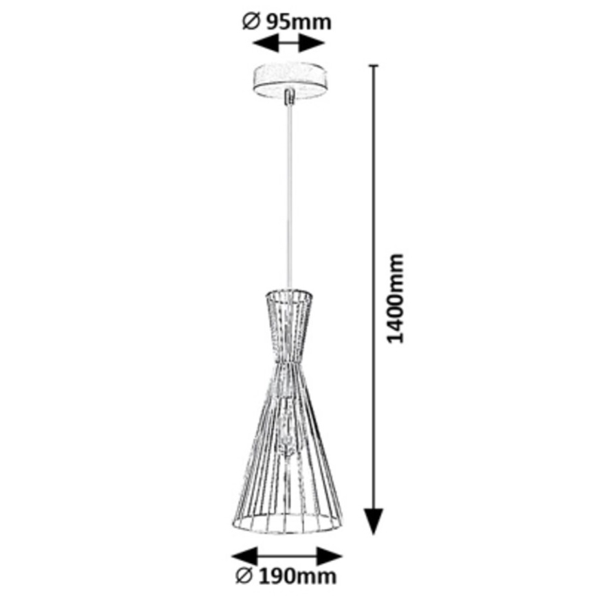 Rabalux - Lampadario a barra 1xE27/60W/230V