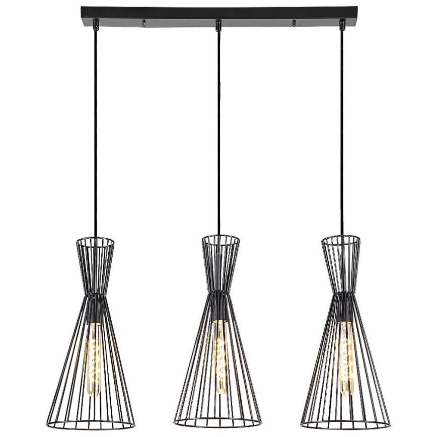 Rabalux - Lampadario a sospensione con filo 3xE27/60W/230V