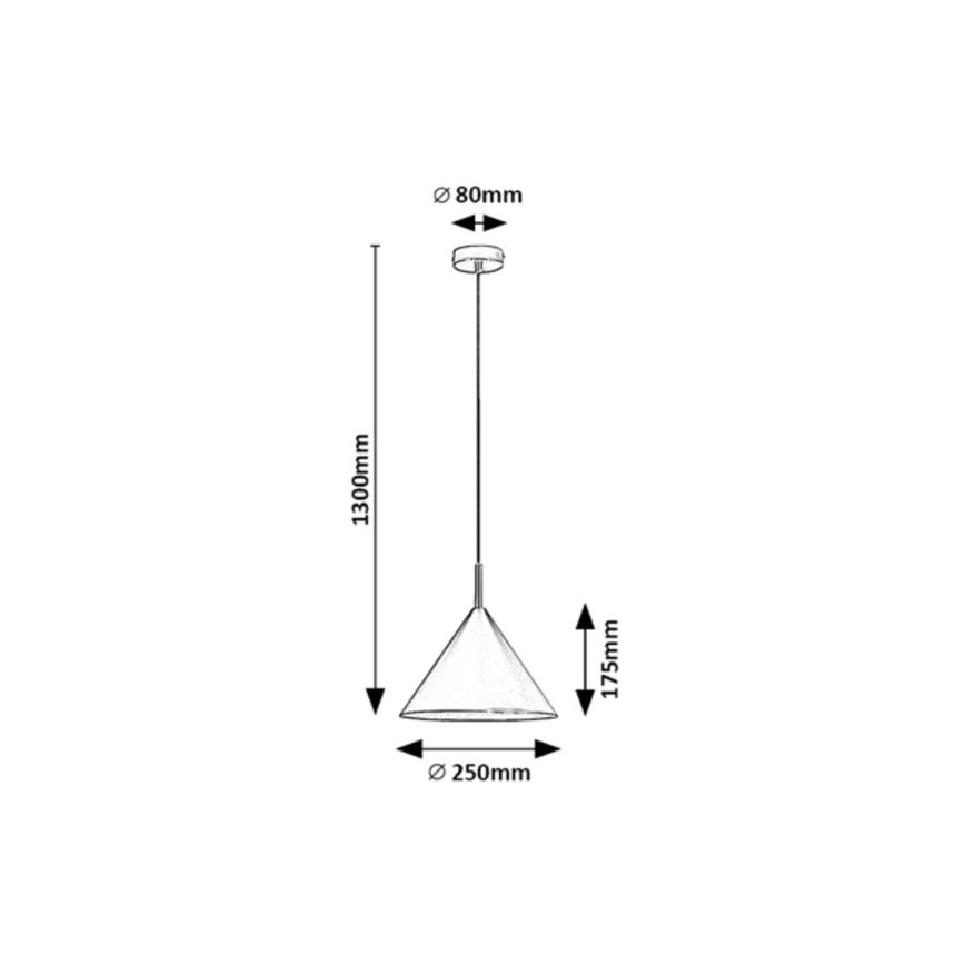 Rabalux 72008 - Lampadario a sospensione con cavo 1xE27/40W/230V bianco