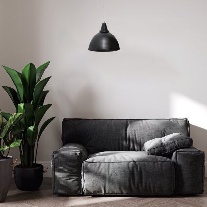 Rabalux - Suspension sur câble 1xE27/60W/230V Ø 36 cm noire