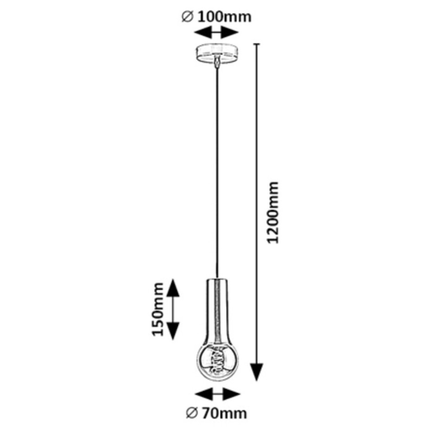 Rabalux - Lampadario a sospensione con filo 1xE27/40W/230V
